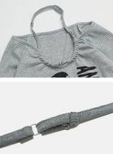 Choker Neck Cropped T-shirt