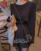【MADE】Pleated long sleeve blouse