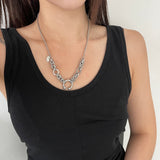 Metal pierced twisted Necklace