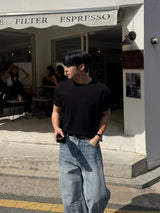 Dade incision denim pants