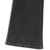Cat Washed Stitch Bootcut denim pants - BLACK