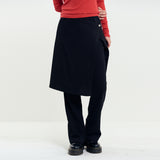 Wrap Skirt Pants Black