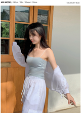 WR Shirring Crop Cap Sleeveless (10color)
