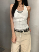 Lottie Striped Layered  Halterneck Sleeveless  ​
