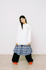 ラブ&ピース長袖Tシャツ - ホワイト