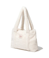 Clover Heart Fluffy Medium Tote Bag Ivory