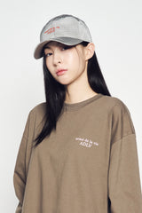 25SS チェックリップストップストリングボールキャップ ライトグレー