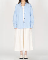 A Drop High neck Shirt - Sky Blue