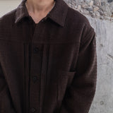 Weave trucker jacket / Brown