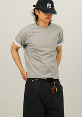 HA ロールアップ レイヤード マッスルフィット ハーフスリーブ Tシャツ