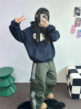 トラックカーゴストリングパディングパンツ ❤🖤🤎💚💙5カラー