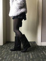 Stiletto warmer wrinkle boots