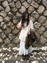 Dazney レースフリルロングスカート
