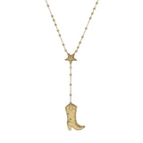 COWGIRL'S BOOTS ROSARIO NECKLACE