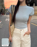 [MADE] Kel mock‑neck cap‑sleeve knit
