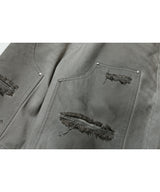 Double Knee Bermuda Pants (Dirty Grey)