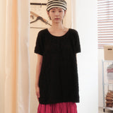 マーガレット レース ワンピーストップ (black)