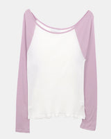 Ella Raglan One Shoulder Long Sleeve T-Shirt