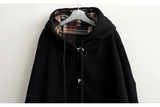 Heel double wool royal boxy pocket hooded coat 
