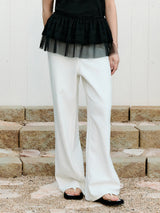 LAYERED WRAP MINI SKIRT BLACK