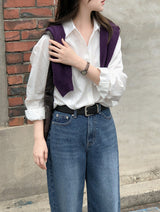 #ベーシックレーヨンルーズフィットシャツ (4color)