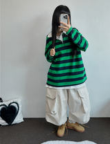 BIG BIG POCKET OVER BERMUDA 🤎🤍❤🖤5COLOR