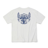 サベージバイクピグメントハーフTシャツ_Ivory