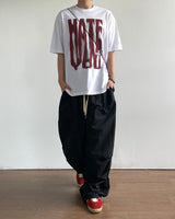 ヘイトプリント半袖Tシャツ