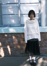 Fluffy Midi Skirt / Black 
