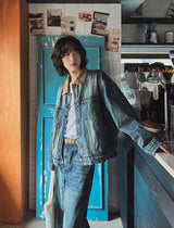 French Golden Work Denim Jacket