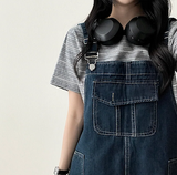 Monthly pocket suspender dress