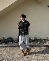 Veluke Belt Cargo Bermuda Pants