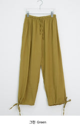 Rooney Linen String Wide Harem Pants