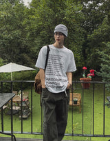 コリルレタリングプリンティング半袖Tシャツ