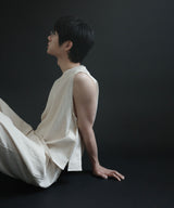 [DOJINOI] LINEN V-NECK VEST OATMEAL