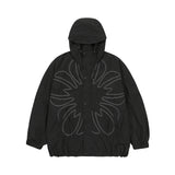 [24SS LSD COLLECTION] MUGUNG Stitch Recycled Hoodie Windbreaker_Black