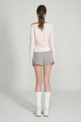 09 Numbering shorts, Gray/Pink