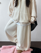 ワイドバルーンセットアップシャイニーベルベットビッグフード & バルーンパンツ 🖤🐣 3 COLORS
