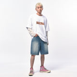 フェイクアンダーブープクロップTシャツ