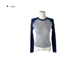 Dutz Raglan Color Matching Slim Fit Long Sleeve Knit