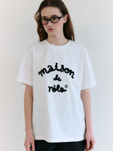 MAISON DE ROLA EMBROIDERY LOOSE FIT T-SHIRT WHITE