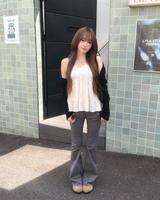 Shirring banding sapn boots cut pants