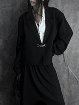 ボールドバックルクロップジャケット (unisex)