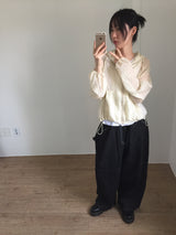 Frill Hoodie Dot Jumper (3color)