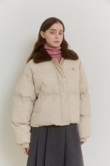 PLUSH FUR COLLAR JUMPER
