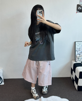 マイギャラクシー☪🌌✨オーロラプリンティングTシャツ 🎀🩶2カラー