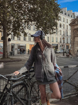 Pony Two-Way Knit Hooded Zip-Up