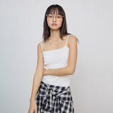 リブニットトップ_アイボリー