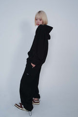 2WAY STRING PANTS_BLACK ( FLEECE.ver)
