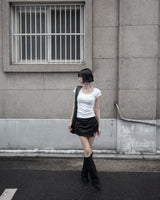 26SS★ [mnem] ME スクープネック ベビー Tシャツ